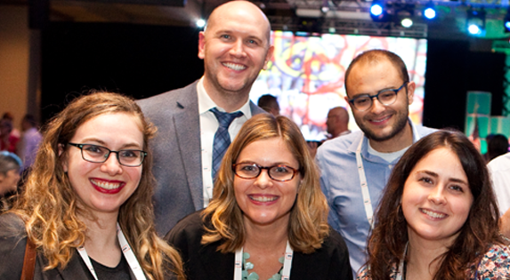 Five PRSA Staff Members at an event