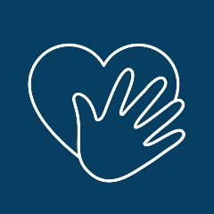 illustration of hand over heart illustration of hand over heart