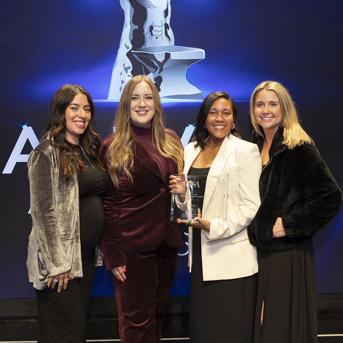 Four Anvil Award winners on stage