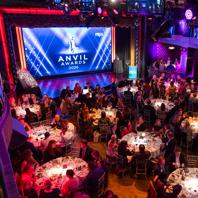 Anvil Awards dinner ceremony overhead shot