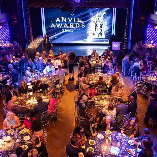 Anvil Awards dinner ceremony overhead shot
