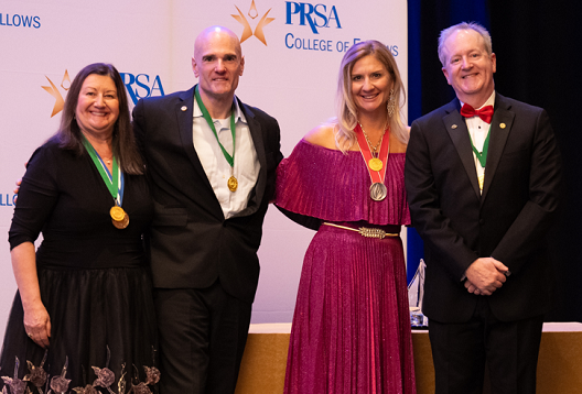 Sage Award Co-chairs Judy DeRango Wicks, Mark Dvorak, Kathy Barbour, and Sage Award honoree Philip Tate Sage Award Co-chairs Judy DeRango Wicks, Mark Dvorak, Kathy Barbour, and Sage Award honoree Philip Tate
