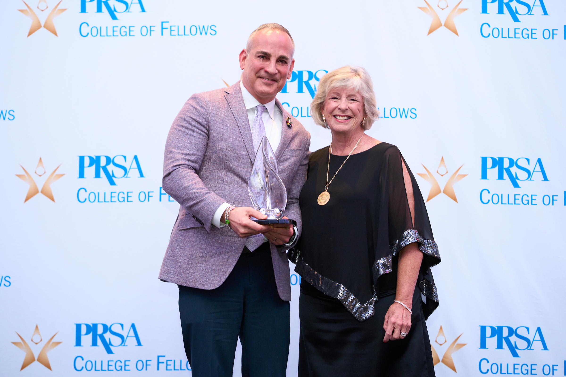 2025 Sage Award honoree David Grossman and Sage Award presenter Geri Evans