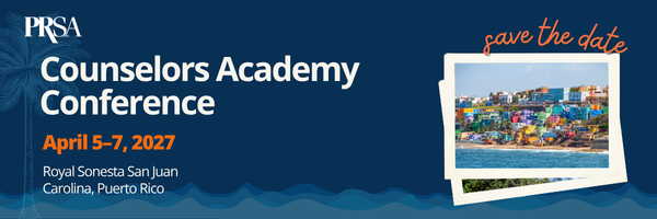 2027 PRSA Counselors Academy Conference | Save the Date | April 5-7, 2027 | Royal Sonesta San Juan | Carolina, Puerto Rico