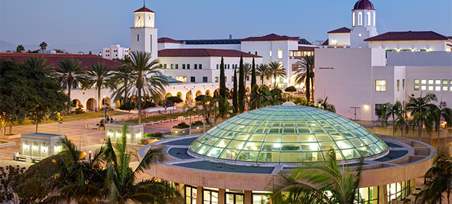 Educators Academy Super Saturday San Diego State University campus buildings and courtyard