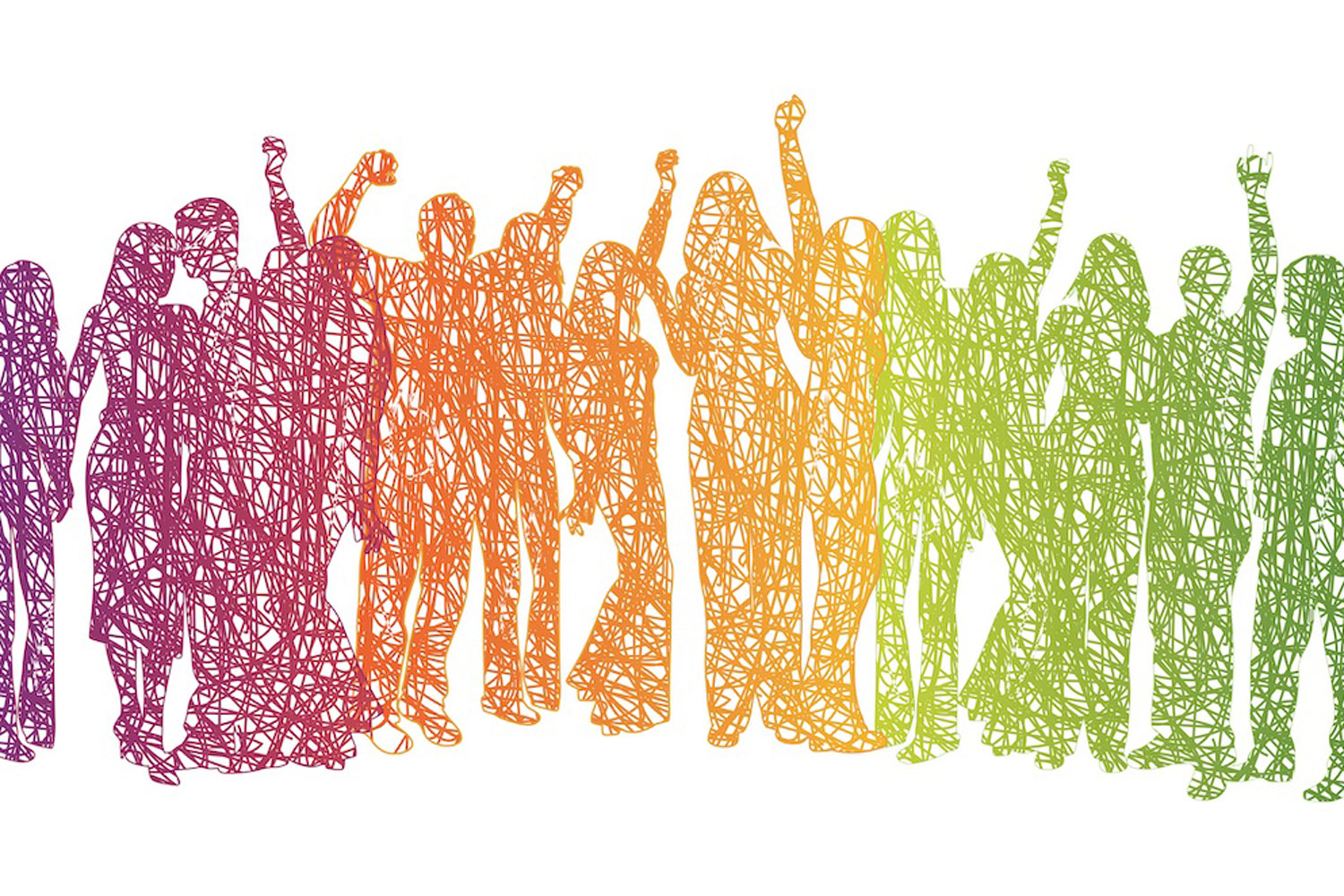 colorful illustration of people celebrating
