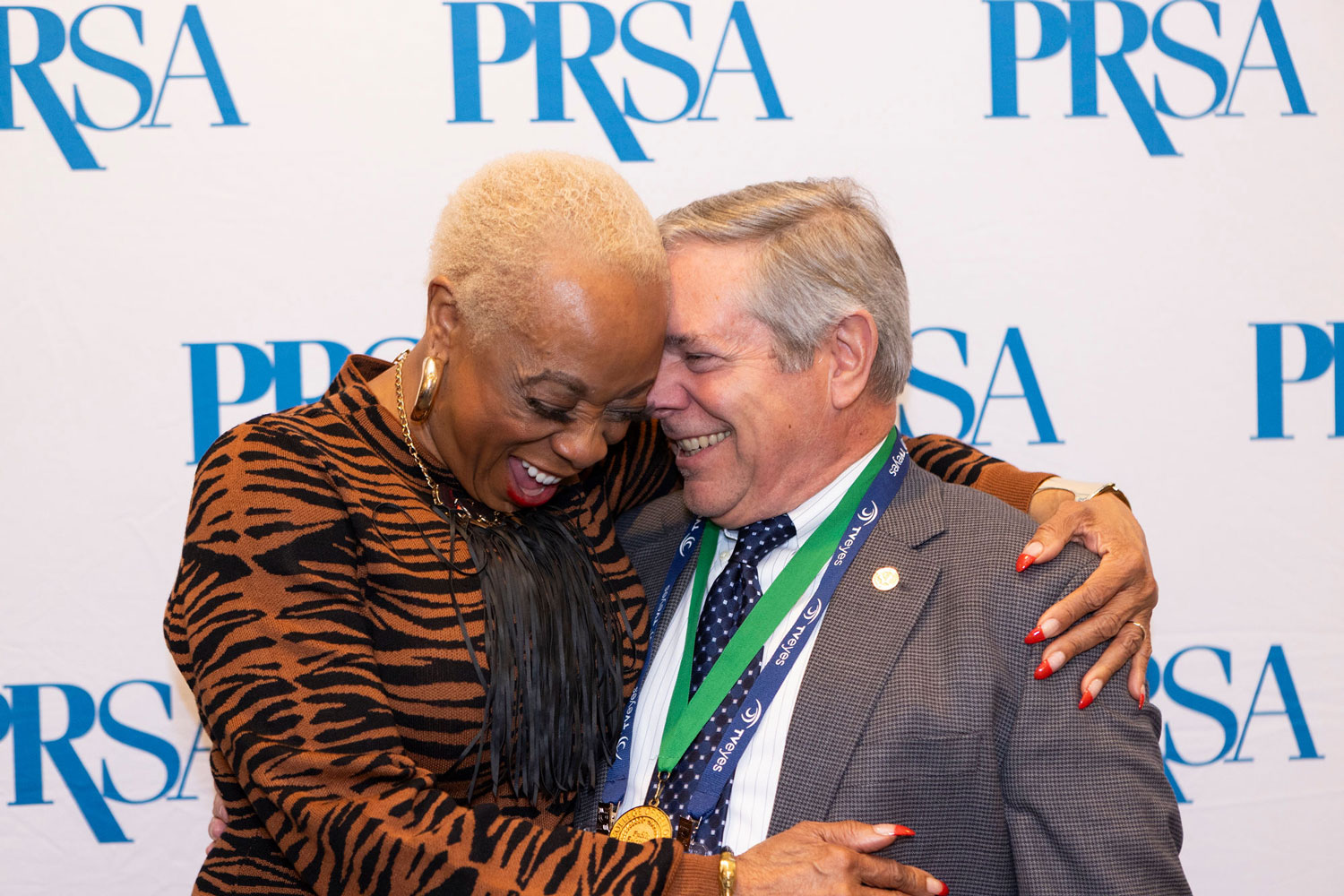 Debra Miller, APR, Fellow PRSA, with W. Patrick McSweeney, APR, Fellow PRSA