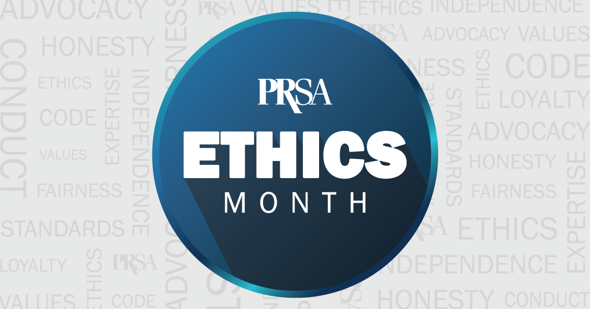 PRSA celebrates Ethics Month
