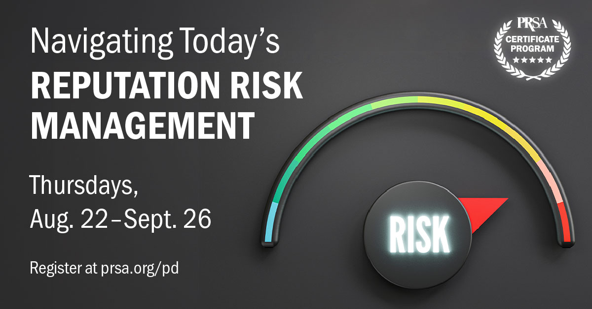 Navigating Today's Reputation Risk Management Certificate Program