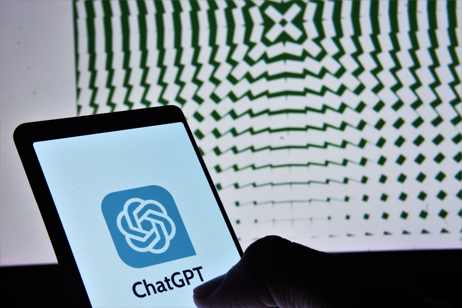 laptop with chatGPT logo