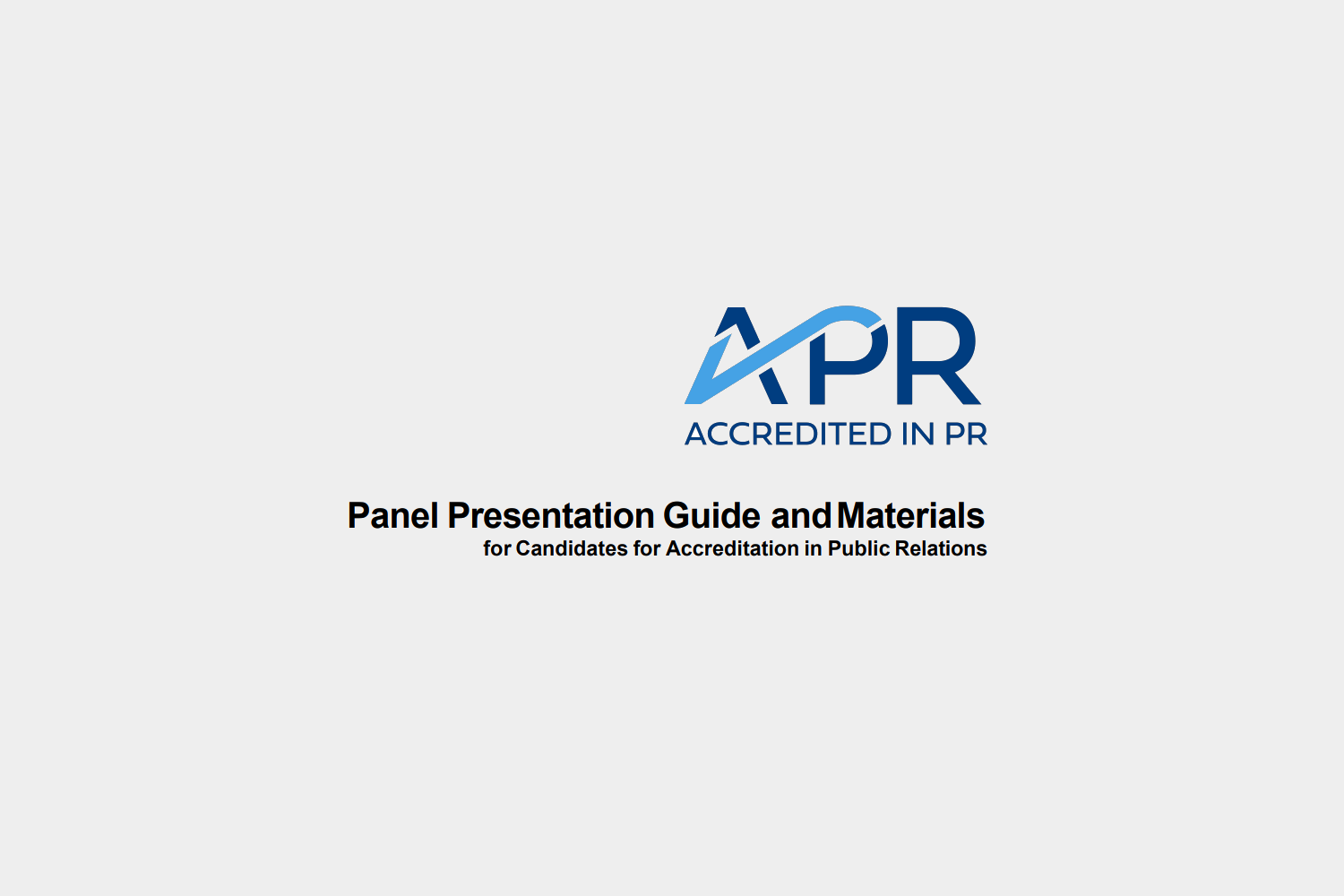 APR Panel Presentation Guide and Materials (cover image)