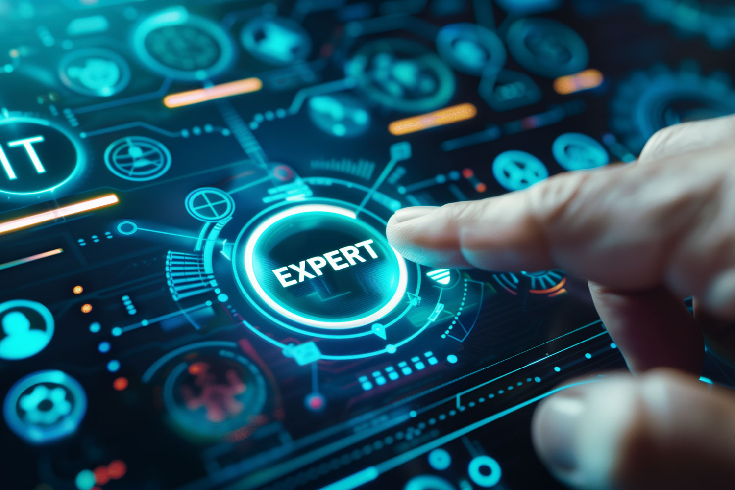 finger pushing electronic expert button finger pushing electronic expert button