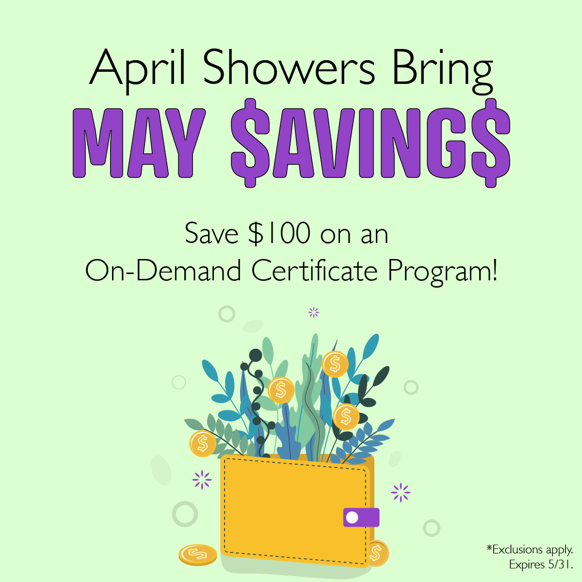 April Showers Bring May Savings April Showers Bring May Savings
