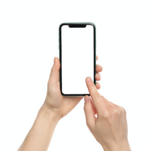 hand on smart phone
