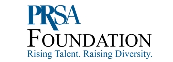 PRSA Foundation Diversity logo with the tagline Rising Talent. Raising Diversity.
