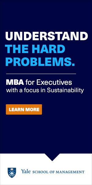 MBA for Executives with a focus in sustainability. Learn more